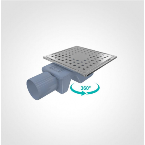 Κανάλι Ντουζιέρας Σιφών Duscheline Regal-S Style Inox 10x10 cm με Έξοδο 40Φ Κανάλι Ντουζιέρας Σιφών Duscheline Regal-S Style Inox 10x10 cm με Έξοδο 40Φ
